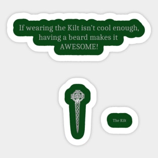 bearded Kilt Wearer Sticker